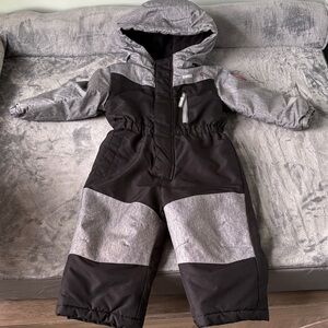 Swiss Tech Black and Light Gray Kids Snow One-Piece